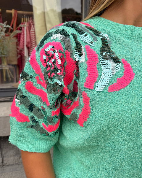 Pull turquoise - SEBIA