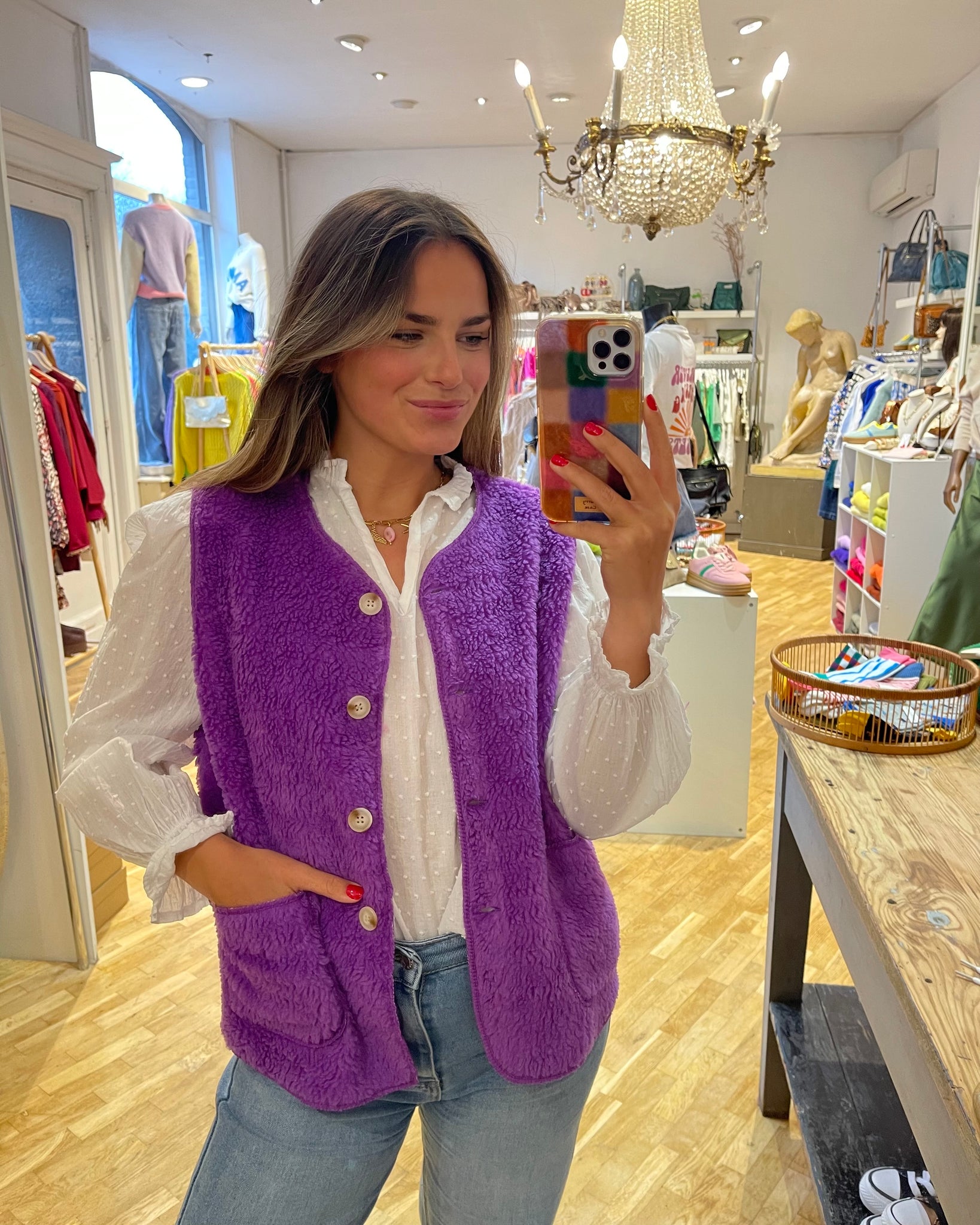 Gilet sans manches mauve - TEDDY