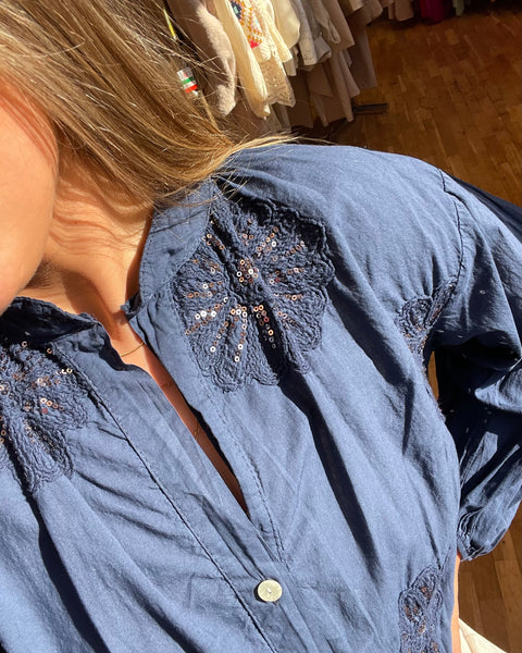 Chemisier bleu marine - MEGAN