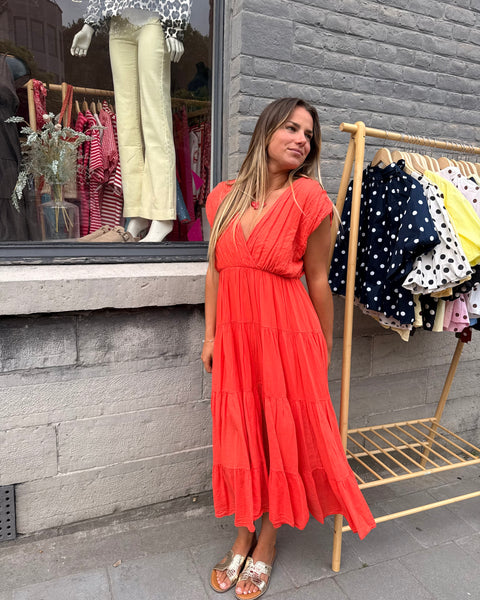 Robe corail - JEANNE