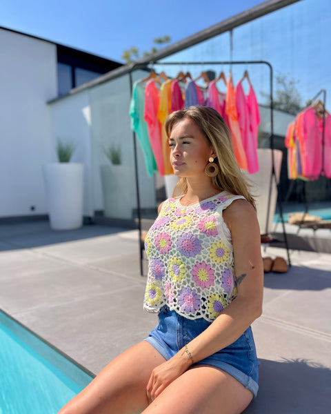Haut crochet lila - ZAZA