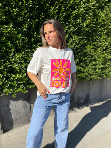 T-shirt rose - SOUS LE SOLEIL