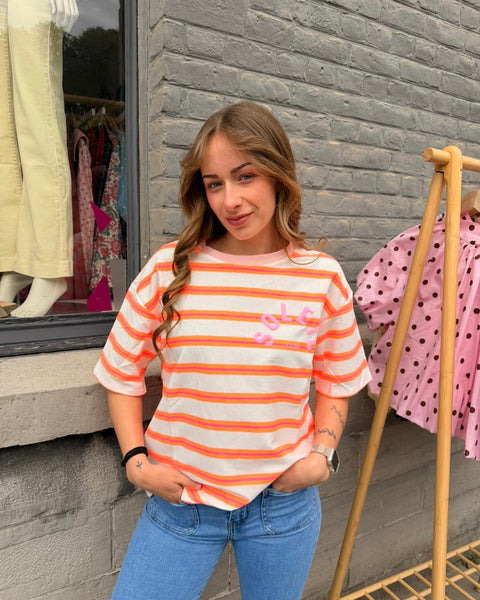 T-shirt orange - SOLEIL CLUB