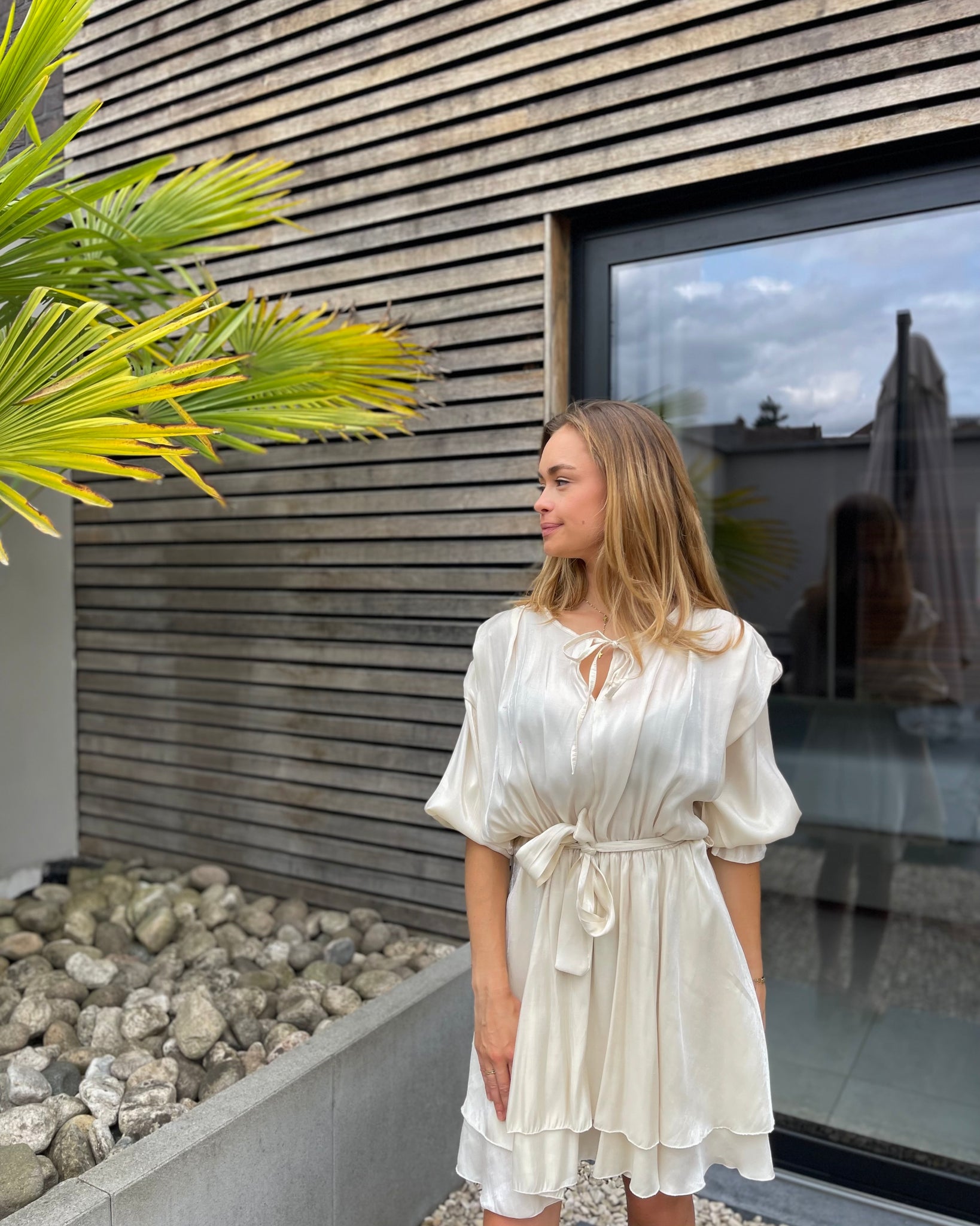 Robe blanc cassé - CAMILLE