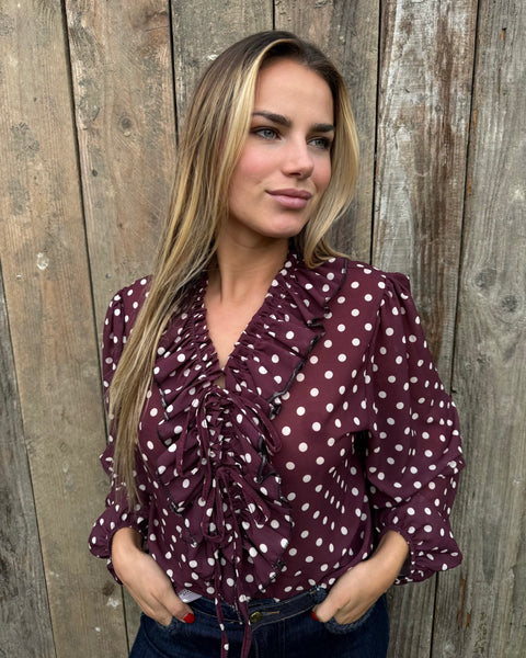 Chemisier petits pois - BORDEAUX