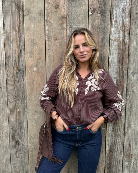 Chemisier chocolat - JOHANA