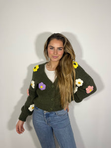Gilet court kaki - FLORA