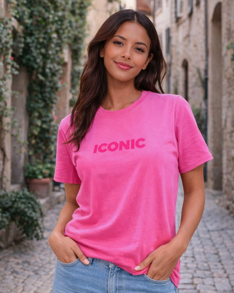 T-shirt rose flash - ICONIC