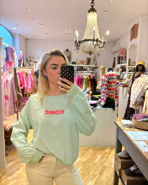 Pull vert d’eau fin - ICONIC