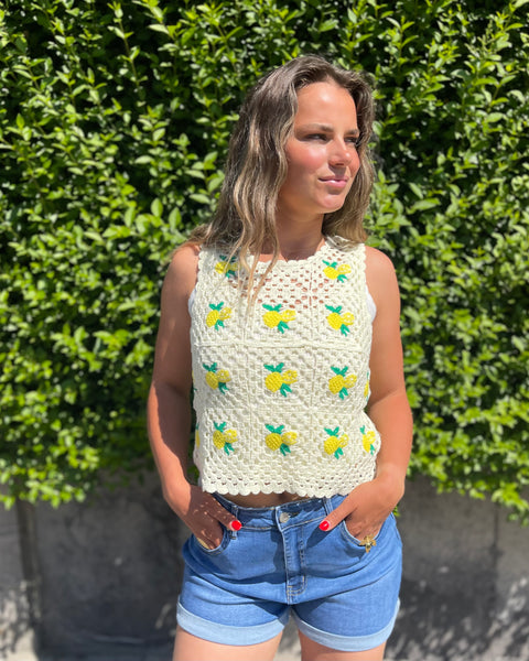 Haut crochet citron - ZAZA