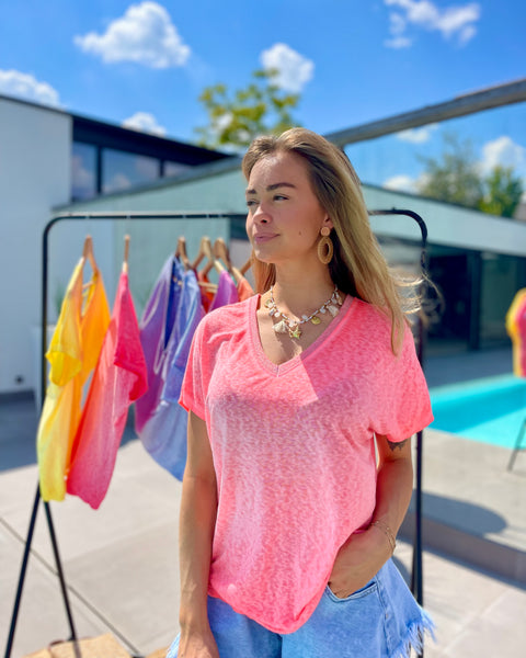 T-shirt rose clair - CAMILLE