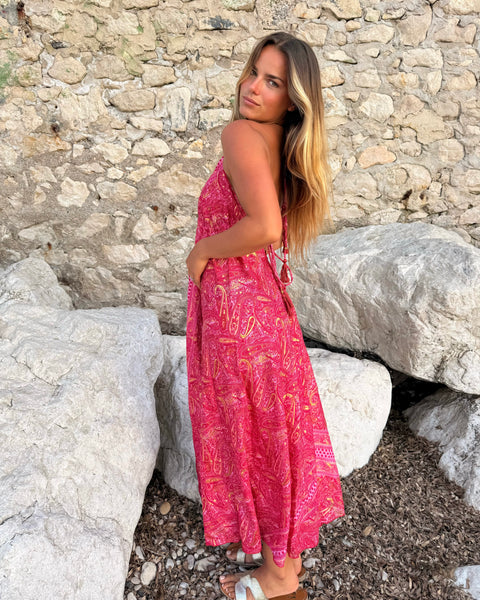 Robe rose dos nu - SÉRÉNA