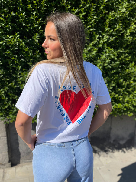 T-shirt blanc - LOVE IS A KISS ON THE FOREHEAD