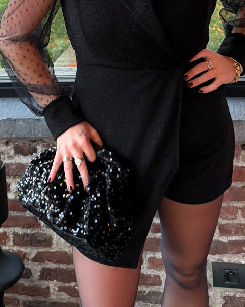 Pochette noire - SEQUINS
