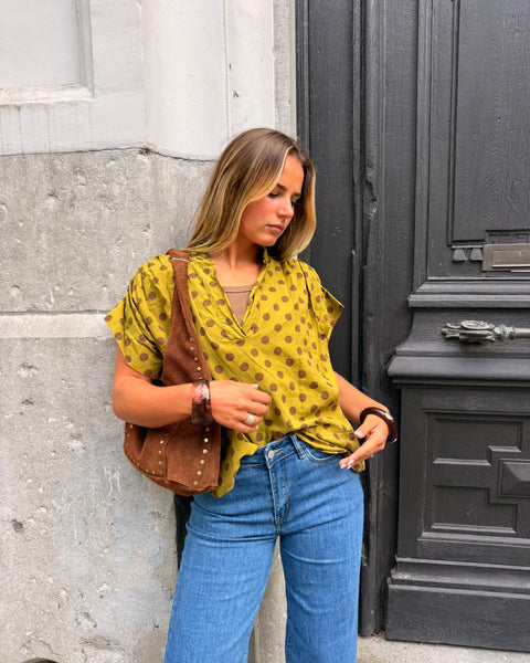 Chemise vert anis - POIS