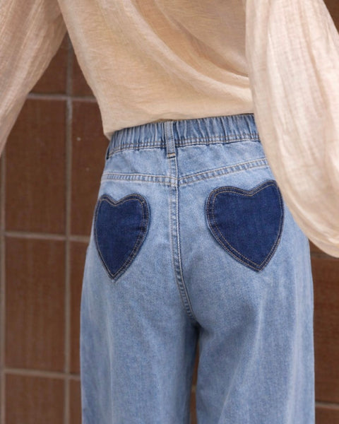 Jeans coeur  clair - FAV