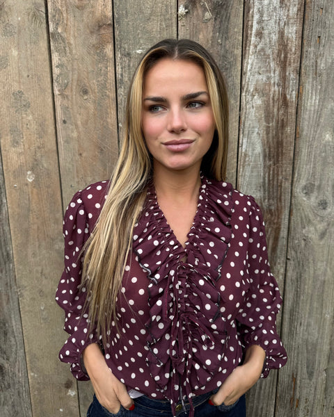 Chemisier petits pois - BORDEAUX