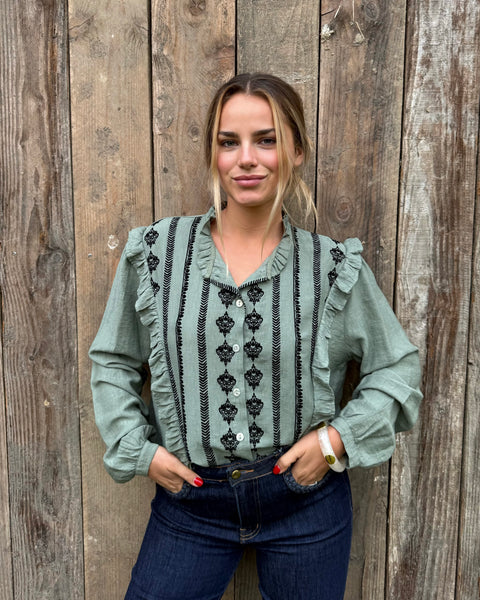 Chemisier kaki - ELYNA