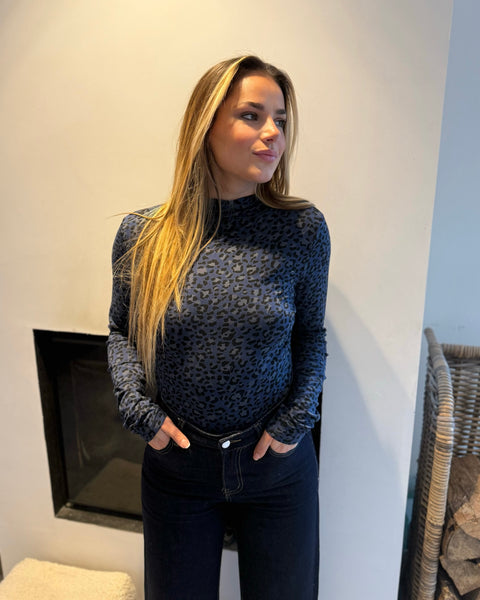 Top bleu marine - LÉOPARD