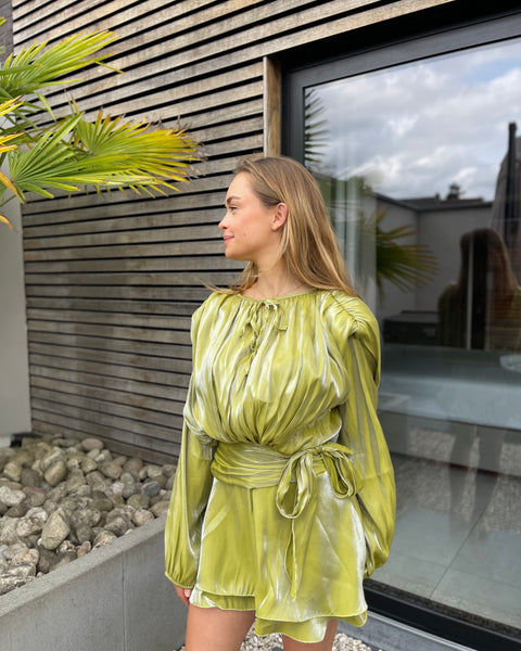 Robe vert anis - CAMILLE