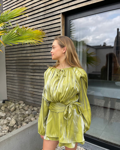 Robe vert anis - CAMILLE