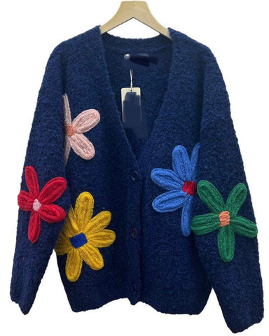 Gilet bleu - FLORA