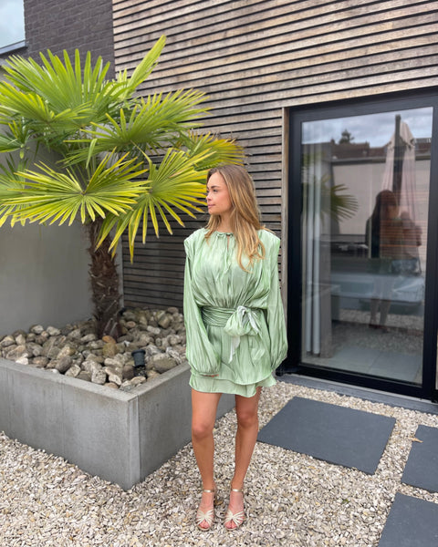 Robe vert sauge - CAMILLE