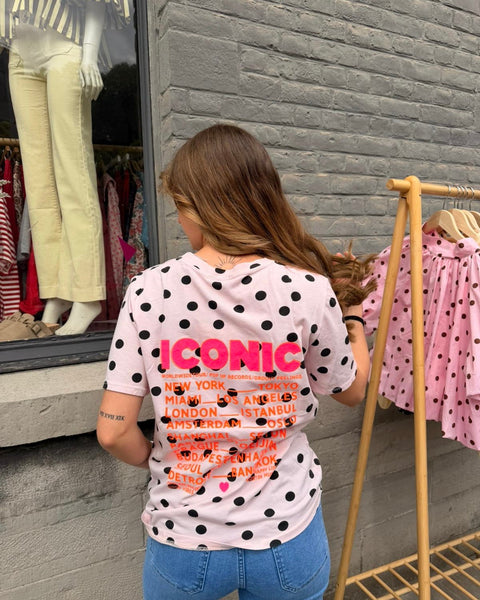 T-shirt à pois rose - ICONIC