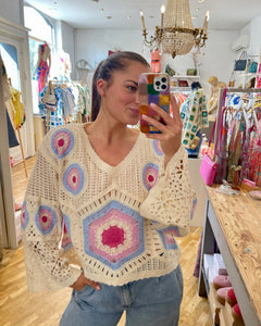 Haut crochet bleu - KAMI