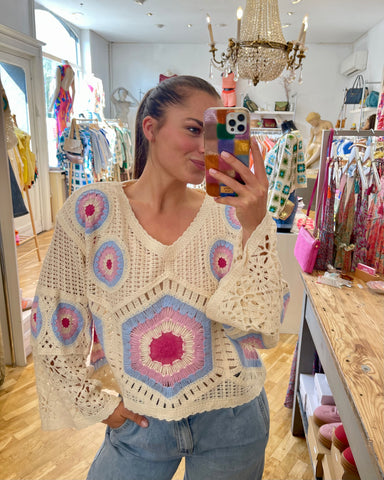 Haut crochet bleu - KAMI