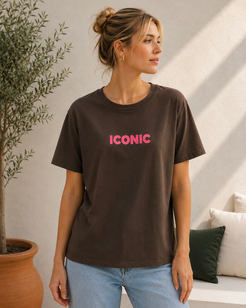 T-shirt chocolat - ICONIC