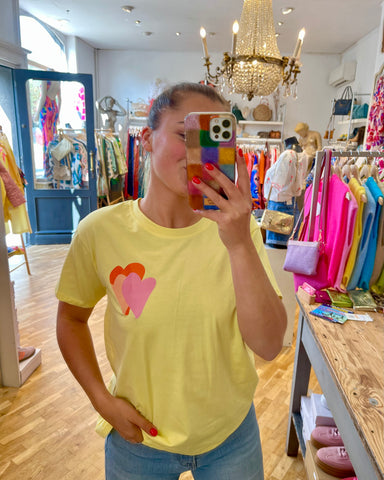 T-shirt jaune - ONLY POSITIVE VIBES