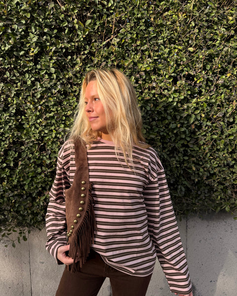 Chocolate/pink T-shirt - LINED