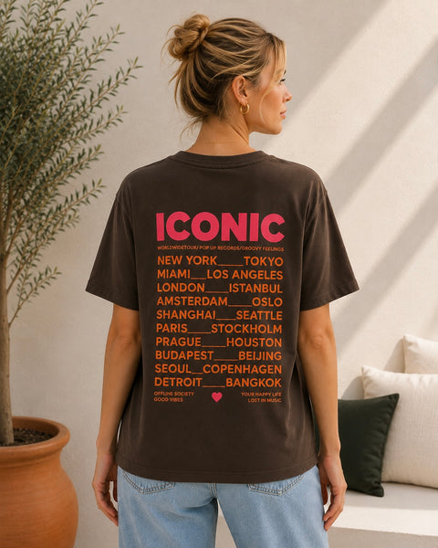 T-shirt chocolat - ICONIC