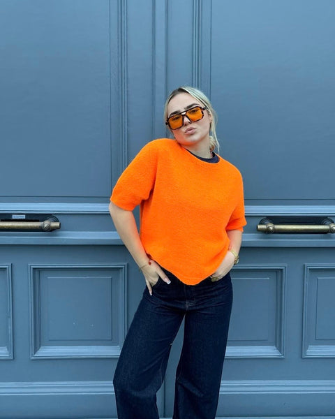 Pull manche courte - ORANGE