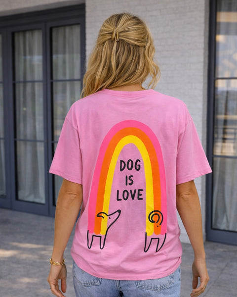 T-shirt rose - DOS IS LOVE