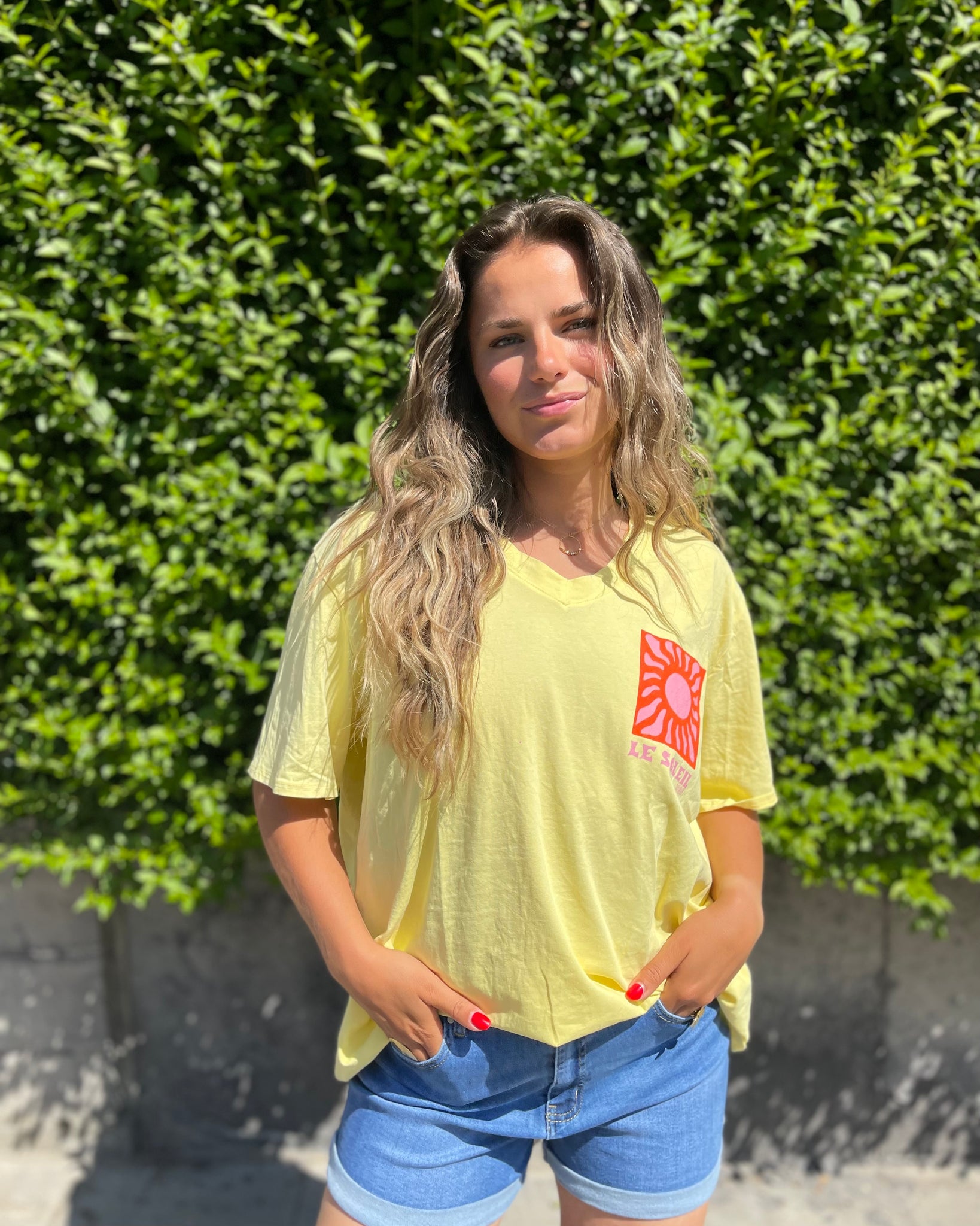 T-shirt grande taille jaune - SOLEIL