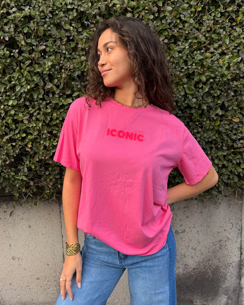 T-shirt rose flash - ICONIC