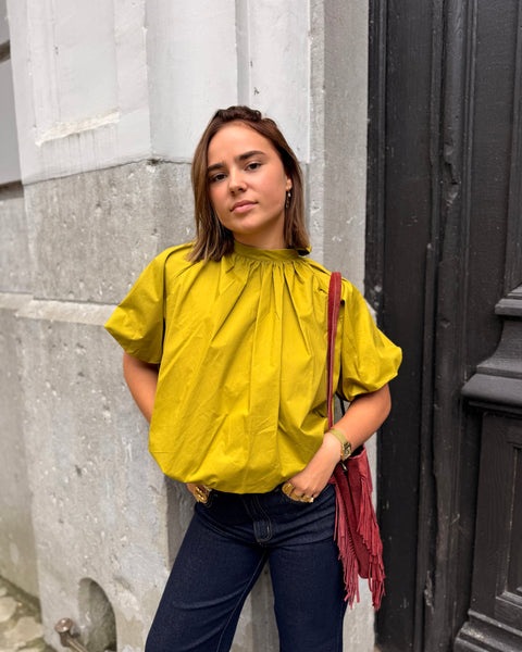 Chemise vert anis - ELINA