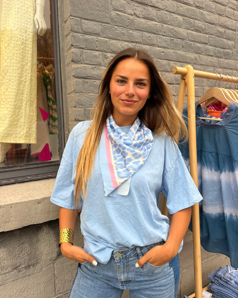T-shirt + foulard - BLEU CLAIR