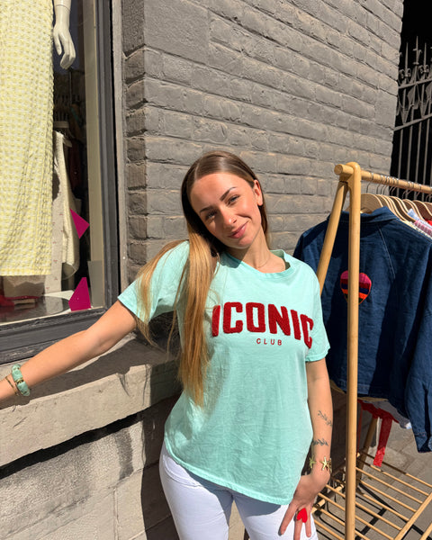 T-shirt turquoise - ICONIC CLUB