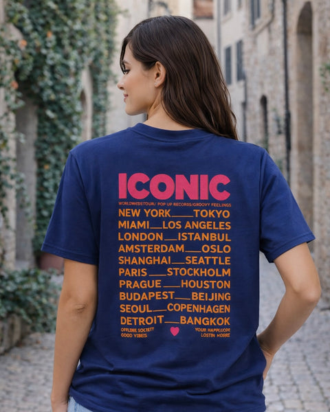 T-shirt bleu marine - ICONIC