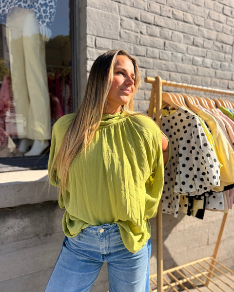 Blouse vert anis - CHRISTIE