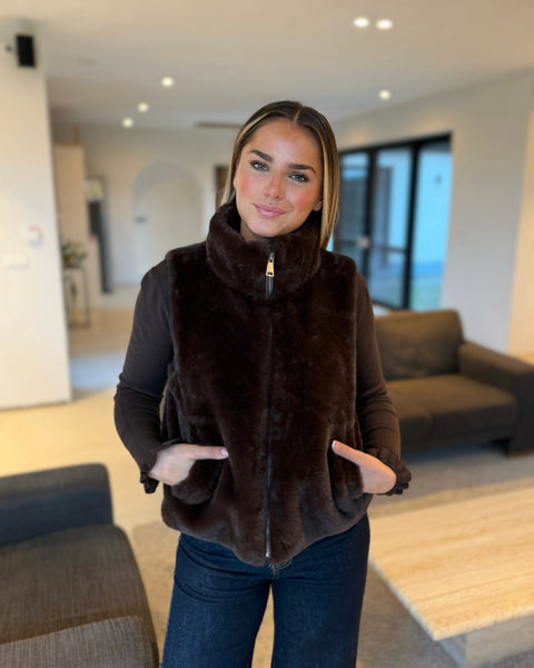 Bolero chocolat - FOURRURE