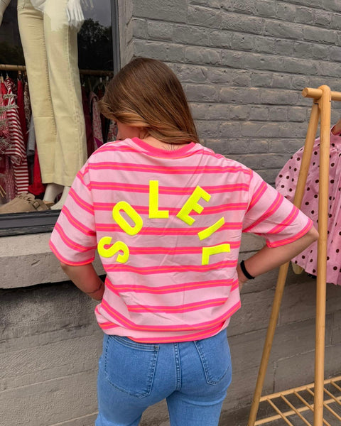 T-shirt rose - SOLEIL CLUB