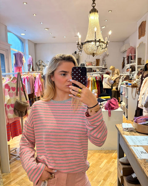 Pink/grey T-shirt - LINED