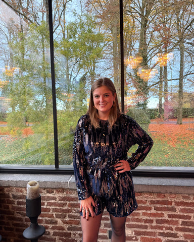 Combi short bleu - VELOUR