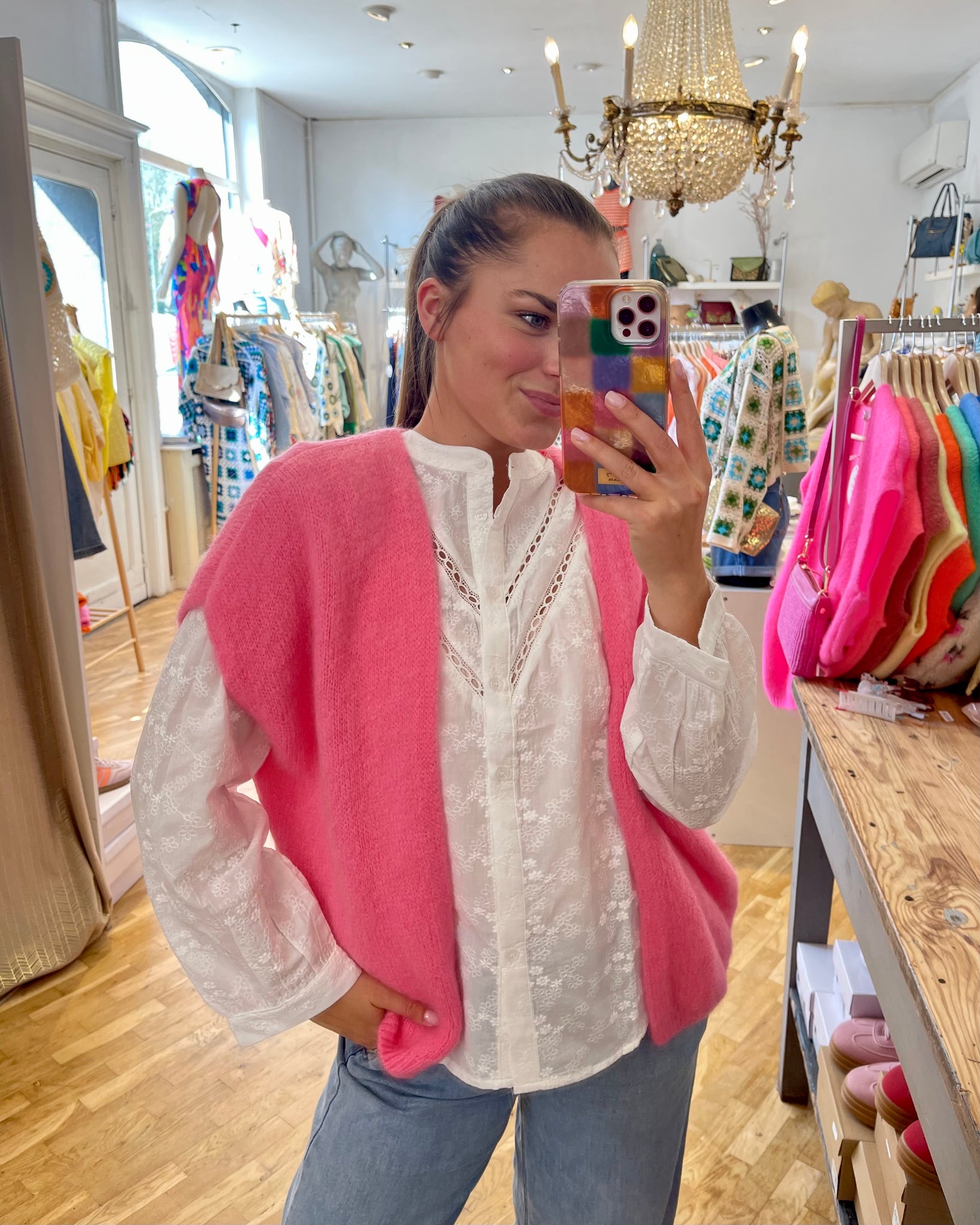 Gilet rose clair - CARMEN
