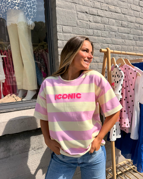 Sweat rose/jaune - ICONIC