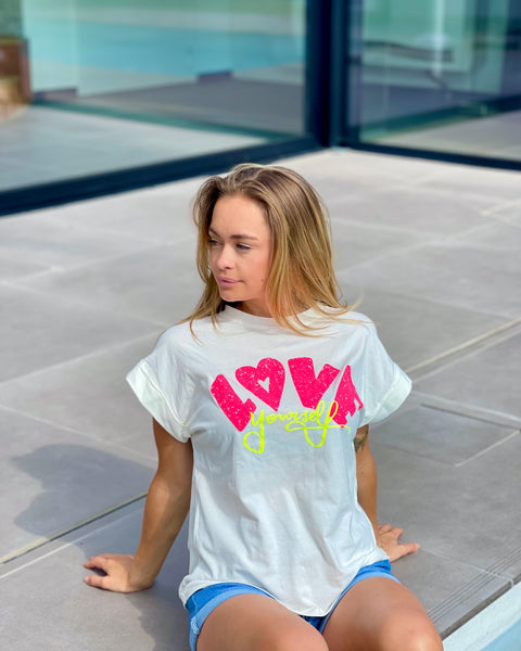 T-shirt blanc - LOVE YOURSELF